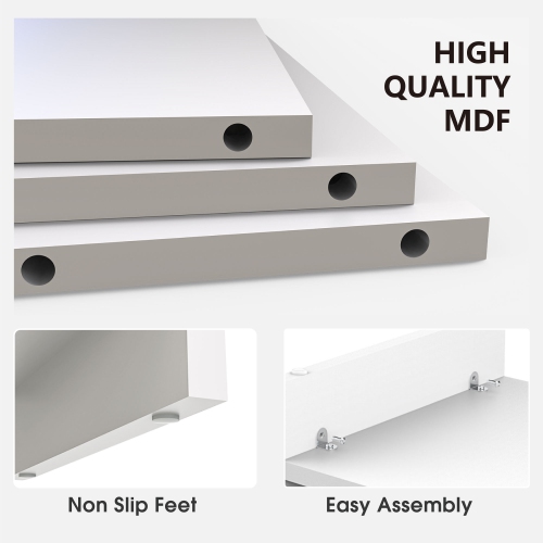 FENGE 2 Tiers Monitor Riser Stand Large Computer Laptop Stand with Keyboard Storage Space, Desk Accessories, Home Office Supplies