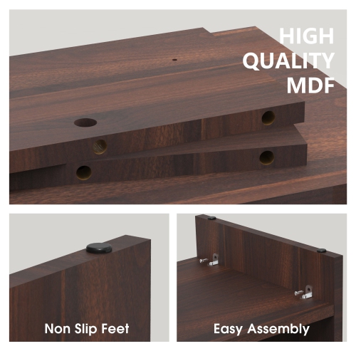 FENGE 2 Tiers Monitor Riser Stand Large Computer Laptop Stand with Keyboard Storage Space, Desk Accessories, Home Office Supplies