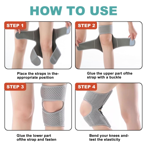 1PCS Support de genou - Support de genou alimenté par ressort, Dispositif d'assistance pour l'escalade d'escaliers, Aide au accroupissement,