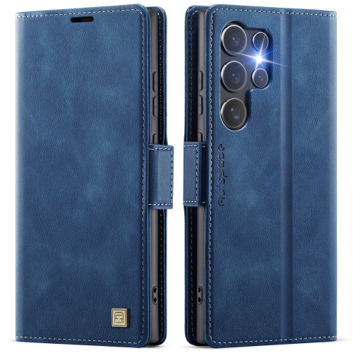 Leather Wallet Case for Samsung Galaxy S25Ultra - Folding Flap Case with Credit Card Holder and Magnetic Closure - Blue