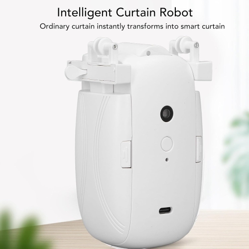 Automatic Intelligent Curtain Opener, Remote Control Curtain Opener Robot, Smart Home, Suitable for T-Rail/U-Rail Tracks - Bluetooth Version