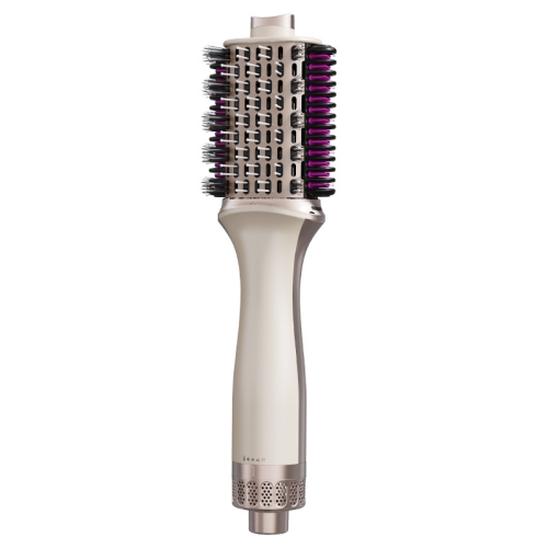 3-in-1 Multifunctional Straightening Hot Air Comb Hair Dryer Curling Brush Straight Hair Comb Fluffy Hair Dryer Champagne Gold - American Standard