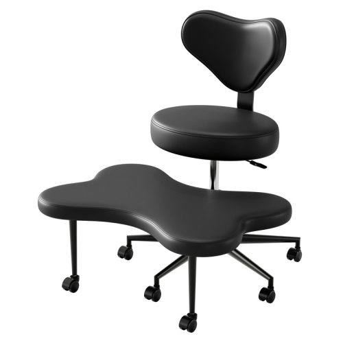 Chaise pivotante ergonomique à pattes croisées Pinmoco, chaise de méditation à hauteur réglable ADHD avec dossier, chaise de bureau/maison