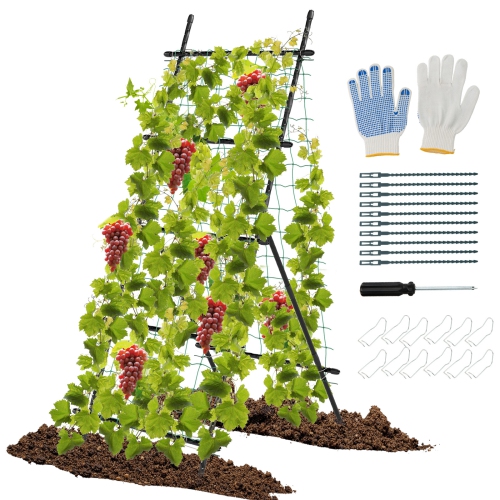 Heavy-Duty Garden Trellis with PE-Coated Frame – Ideal for Cucumbers & Vines