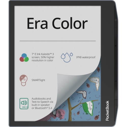 Livre de poche Era Color E-Reader | E-Ink 7&nbsp;po Kaleido 3 Écran tactile | Livre audio et lecteur de livres numériques | Étanche | Texte-parole |