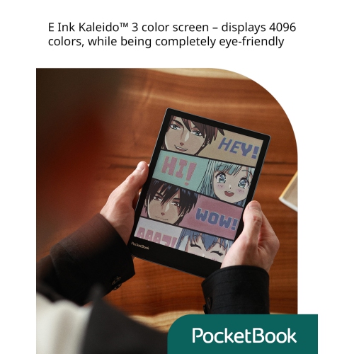 PocketBook InkPad Color 3 E-Book Reader | Enhanced 7.8'' Color Screen | Eye-Friendly E-Reader for Comics | SMARTlight | Audiobooks & Text-to-Speech |