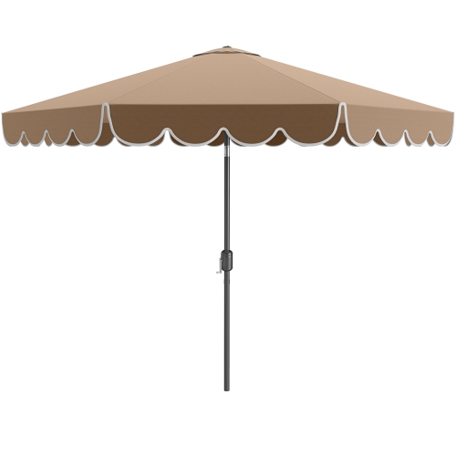 Parasol de patio avec manivelle et inclinaison réglable pour une utilisation à l'extérieur