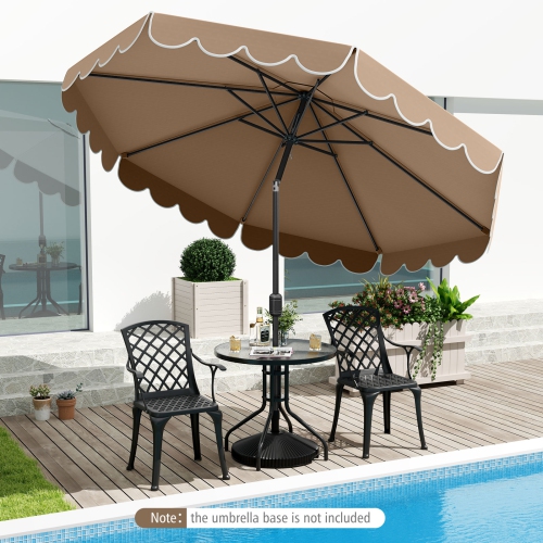 Parasol de patio avec manivelle et inclinaison réglable pour une utilisation à l'extérieur