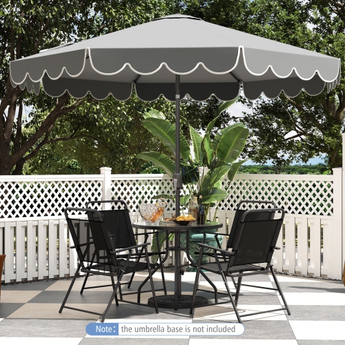 Parasol de patio avec manivelle et inclinaison réglable pour une utilisation à l'extérieur