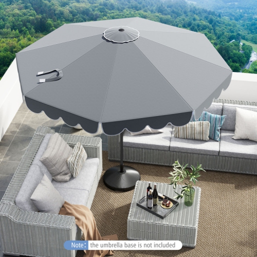 Parasol de patio avec manivelle et inclinaison réglable pour une utilisation à l'extérieur