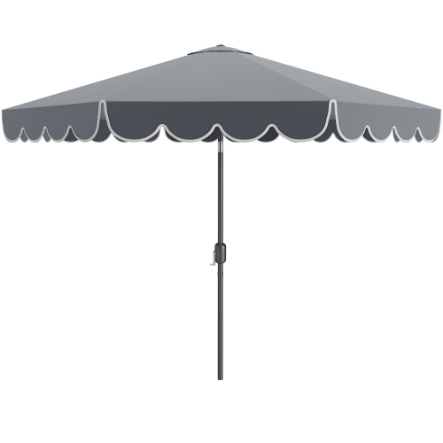 Parasol de patio avec manivelle et inclinaison réglable pour une utilisation à l'extérieur