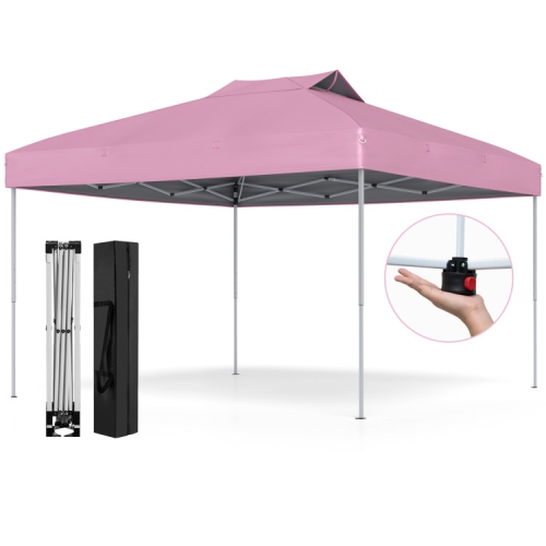 Portable Patio Canopy Shelter with 1-Push Center Lock & Foldable Design