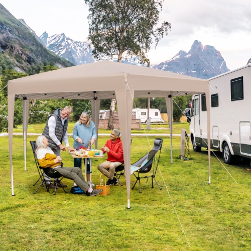 Hexagon Shape Pop-Up Canopy with Adjustable Frame and Dressed Legs