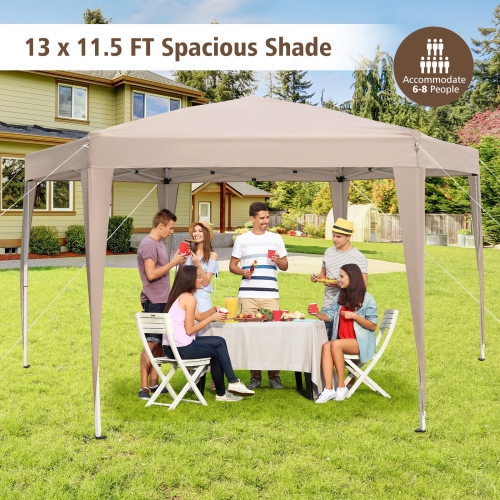 Hexagon Shape Pop-Up Canopy with Adjustable Frame and Dressed Legs