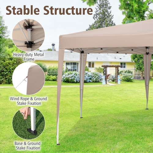 Hexagon Shape Pop-Up Canopy with Adjustable Frame and Dressed Legs