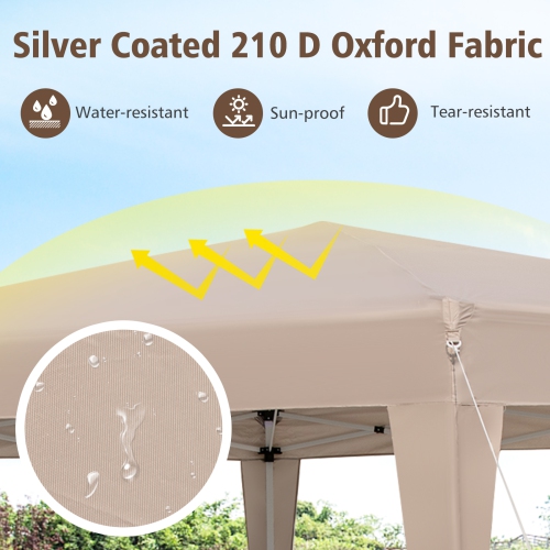 Hexagon Shape Pop-Up Canopy with Adjustable Frame and Dressed Legs