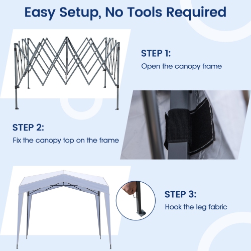 Folding Pop Up Canopy Tent with Wheeled Carry Bag, Stakes & Wind Ropes