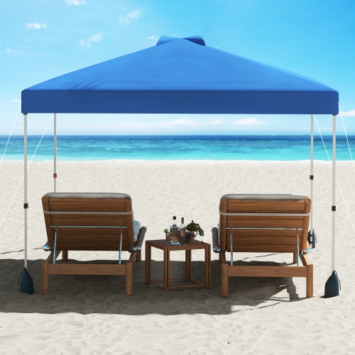 Backyard Party & Camping Pop-Up Canopy Tent with 1 Sidewall + Wheeled Bag