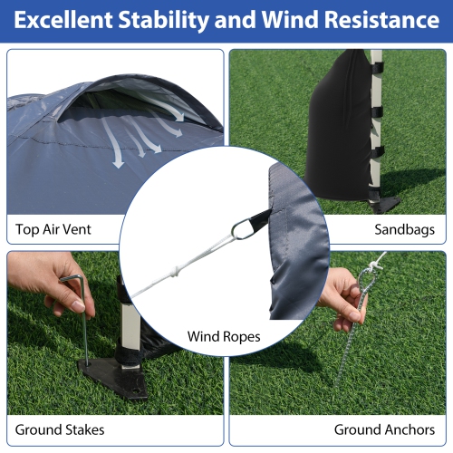 Backyard Party & Camping Pop-Up Canopy Tent with 1 Sidewall + Wheeled Bag