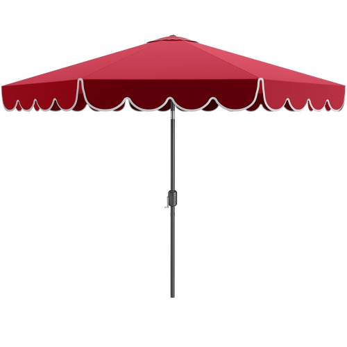 Parasol de patio avec manivelle et inclinaison réglable pour une utilisation à l'extérieur
