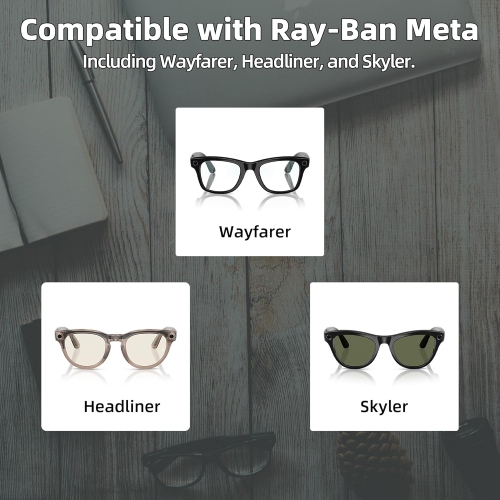 Extension Charging Cable Compatible with RayBan META Smart Glasses Charger Case for Wayfarer, Skyler,