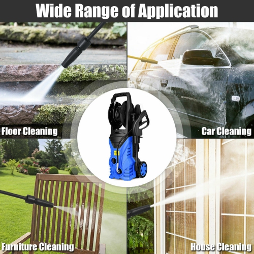 Heavy-Duty 2030PSI Electric Pressure Washer with Hose Reel for Car, Patio & Driveway