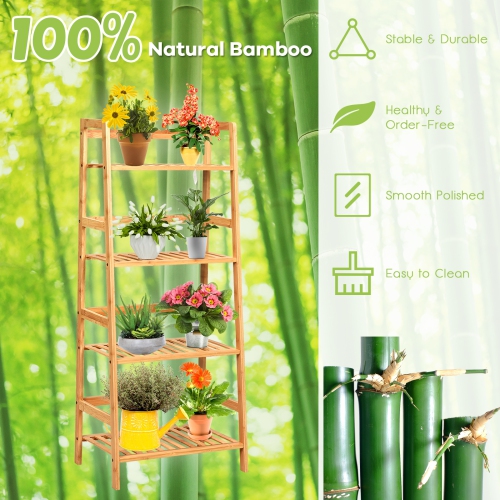 Wicker Plant Stand 4-Tier Display Rack with Guardrails – Space-Saving Organizer