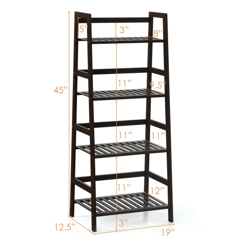 Wicker Plant Stand 4-Tier Display Rack with Guardrails – Space-Saving Organizer