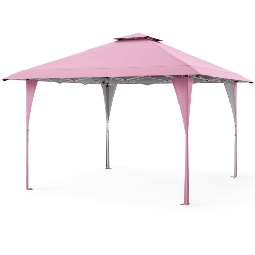 Folding Pop-Up Gazebo with Carrying Case, Stakes, and Ropes for Backyard & Camping