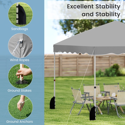 Easy Setup Folding Pop-Up Canopy Tent with Roller Bag