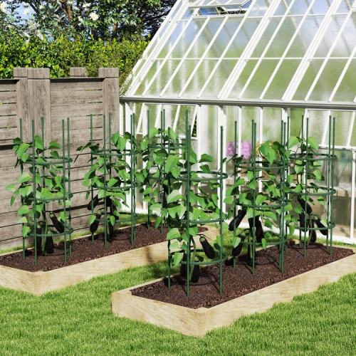 3-Pack Metal Garden Trellis Adjustable Plant Support for Tomatoes, Cucumbers, Vines