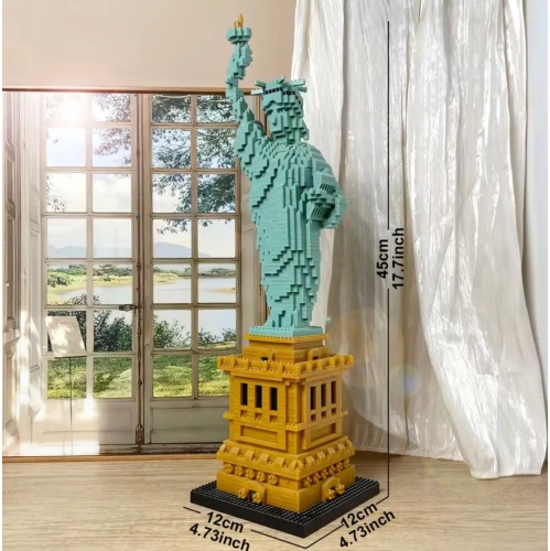 Ensemble de blocs de construction Statue de la Liberté – 2689 pièces de modèle de casse-tête 3D pour adultes et adolescents, cadeau de décorations en