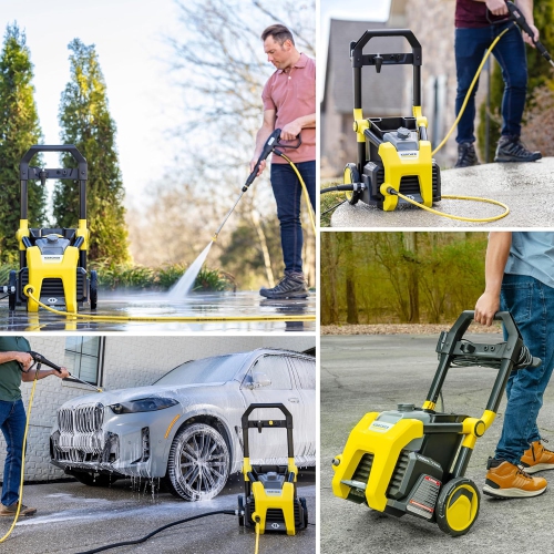 Kärcher Pressure Washer K1900PS, 3 Spray Nozzles, 0.5 gal Detergent Tank, For Cars, Driveways, Siding, Patios, 1.46 max. GPM