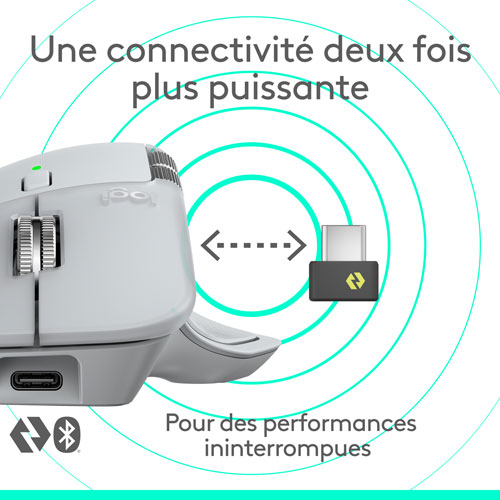 Logitech MX Master 4 Bluetooth Optical Mouse w/ Advanced Performance Haptic Feedback - Pale Grey