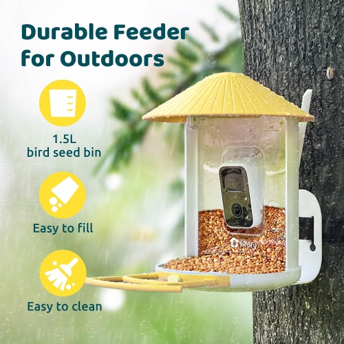 Birdfy Smart Feeder with Camera - Yellow