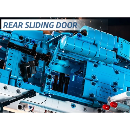 Attack Helicopter Building Blocks Set – 1711pcs Military Model Kit with Blue Design, Realistic Details, STEM Toy for Teens & Adults