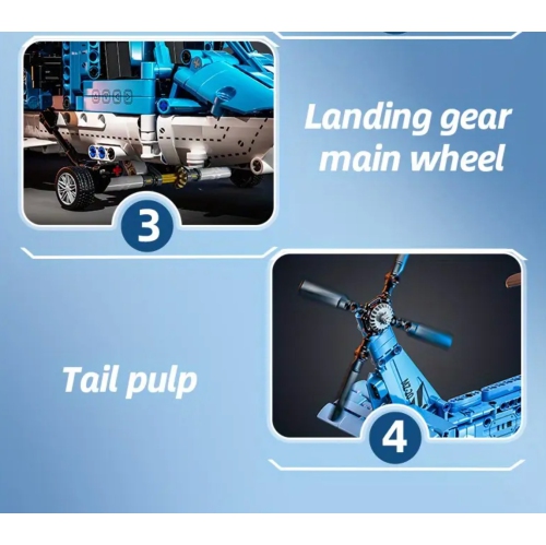 Attack Helicopter Building Blocks Set – 1711pcs Military Model Kit with Blue Design, Realistic Details, STEM Toy for Teens & Adults