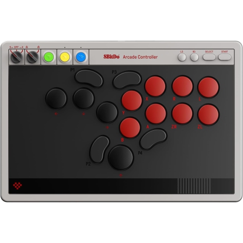 Open Box - 8BitDo All-Button Arcade Controller for Switch/Switch 2 & Windows – Bluetooth, 2.4G, Wired Connectivity