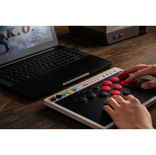 Open Box - 8BitDo All-Button Arcade Controller for Switch/Switch 2 & Windows – Bluetooth, 2.4G, Wired Connectivity