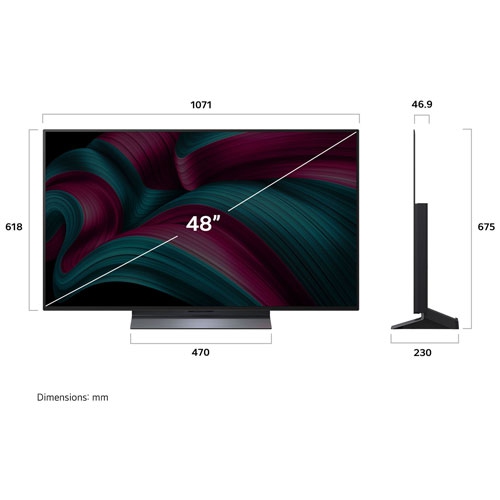 Téléviseur intelligent 4K OLED EVO AI C5 de 48 po de LG 2025 10/10 BOÎTE OUVERTE