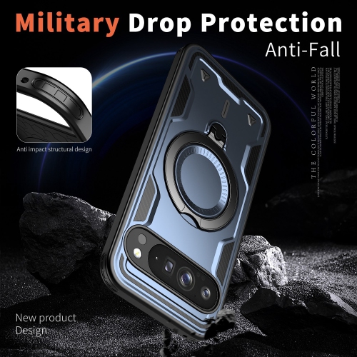 XCRS Defender Case Magsafe Cover, Magnetic Metal Kickstand Ring Holder Shockproof Case for Google Pixel 10 Pro / Pixel 10