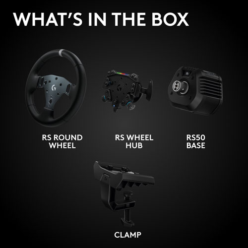 Système de volant de simulation de course 3 pièces RS50 de Logitech G pour Xbox Series X|S et Xbox One/PC