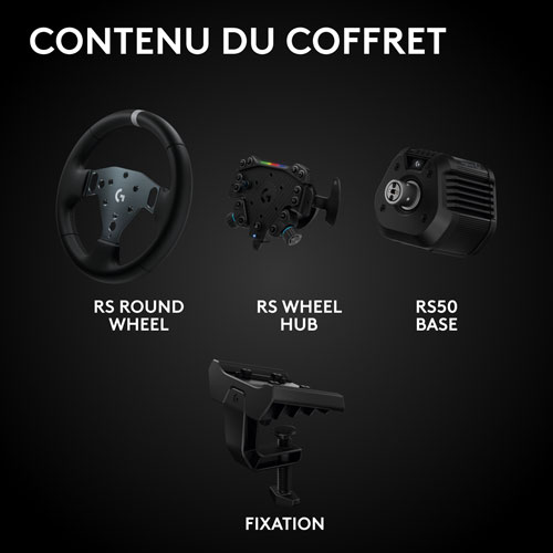 Système de volant de simulation de course 3 pièces RS50 de Logitech G pour Xbox Series X|S et Xbox One/PC