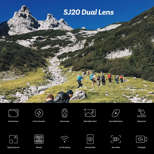 SJCAM SJ20 Dual Lens Action Camera Bundle