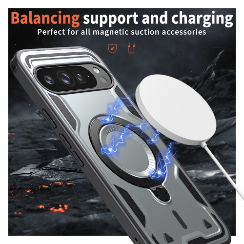 Étui Defender de XCRS avec MagSafe, support magnétique en métal pour anneau et support antichoc pour Pixel 10 Pro XL de Google