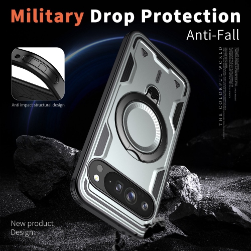 Étui Defender de XCRS avec MagSafe, support magnétique en métal pour anneau et support antichoc pour Pixel 10 Pro XL de Google