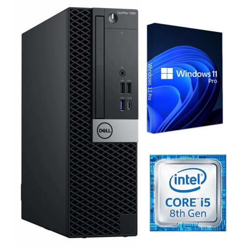 Dell OptiPlex 7060 SFF / i5-8500 3.0GHz / 16GB RAM / 256GB NVMe SSD / Windows 11 Pro / WiFi - Business Desktop PC Computer - Refurbished