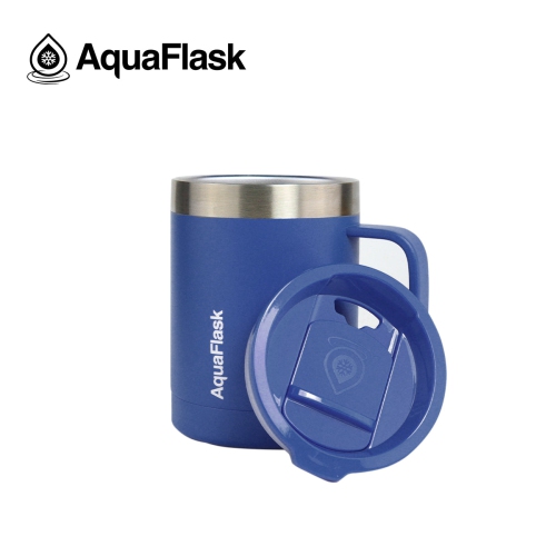 Aquaflask Thermal Insulated Lidded Mug With Handle 415ml - Green