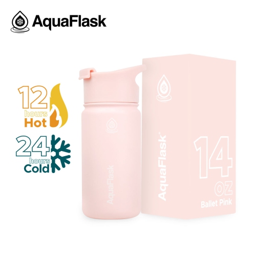 Bouteilles d'eau isothermes AquaFlask Original 415 ml - Rose ballerine