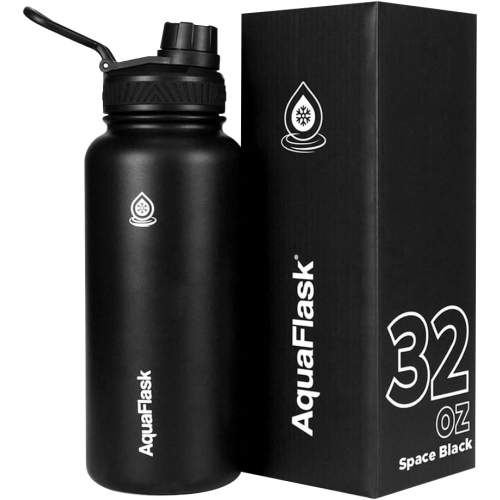 Bouteilles d'eau isothermes AquaFlask Original 935&nbsp;ml - Noir infini